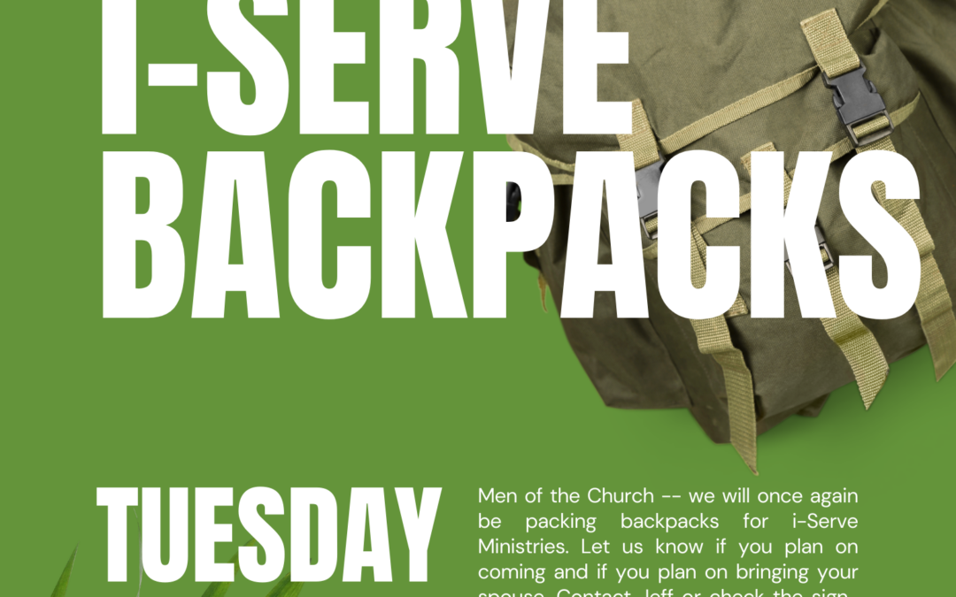 Men of the Church: i-Serve Backpacks